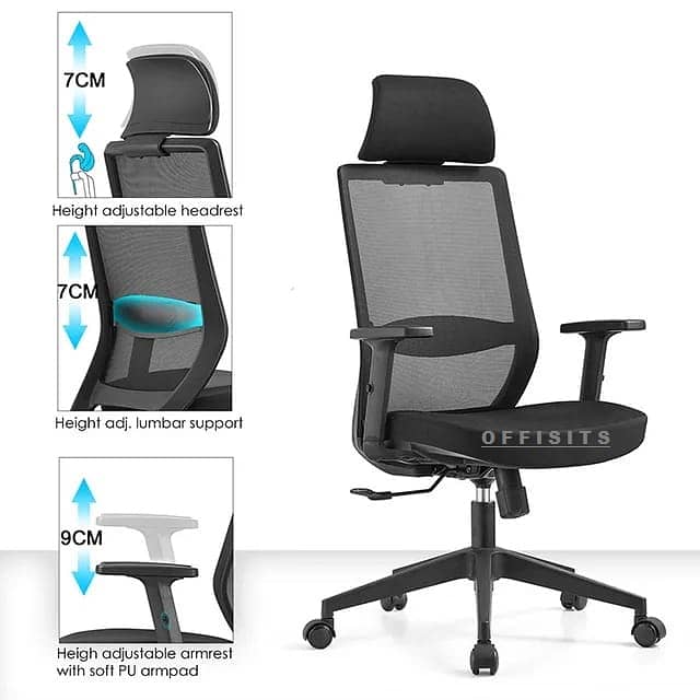 Executive Chair l 3D armrest l 1 Year warranty 0