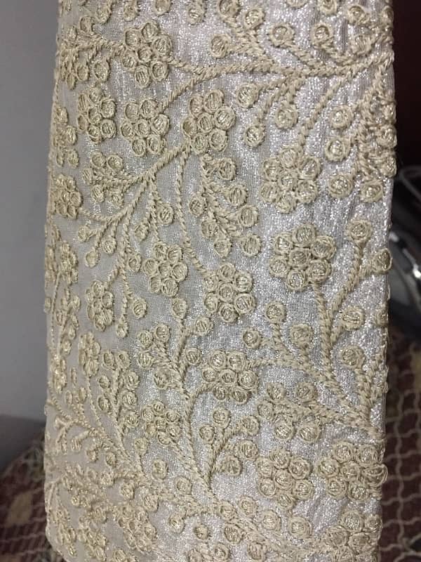 Embroidered Sherwani + Qulla + Maala + match fabric shoes for sale 1