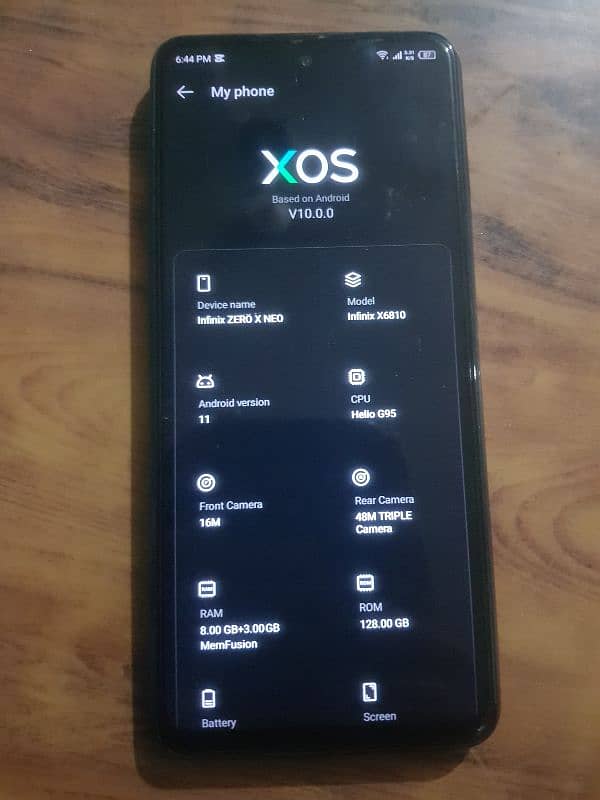 infinix zero x neo 8+3/128gb urgent sale 3