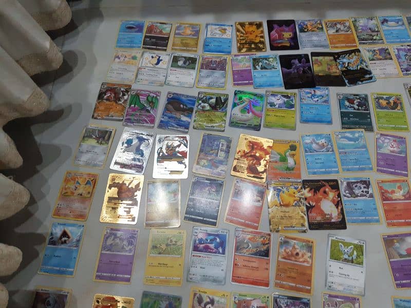 All pokemon cards some are new and some are a little bit used 1