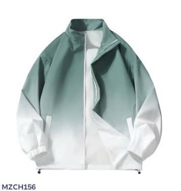 Imported breatheable zipper hooded unisex jacket’ green 3