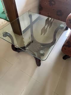 3x3 ft glass table