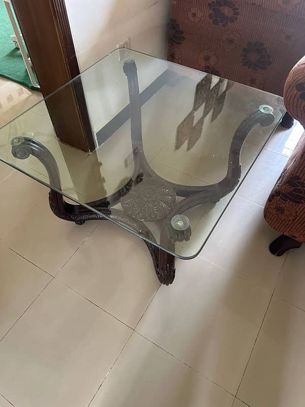 3x3 ft glass table 0