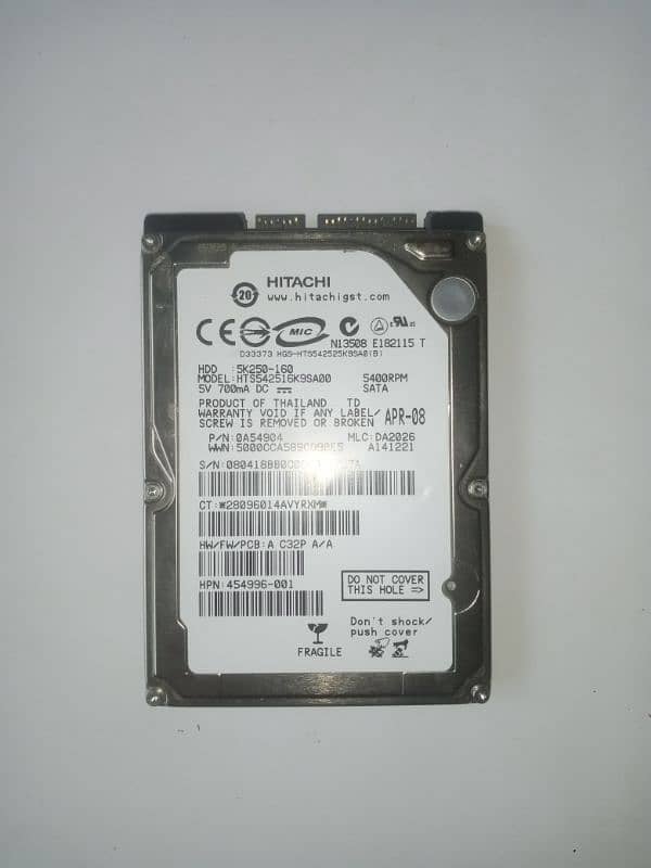 160GB Hitachi Laptop HDD 0