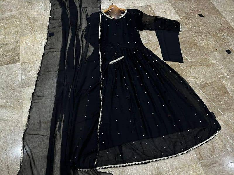 3 PCs women stitched maxi suit 1