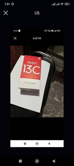 Redmi 13c . 6/128 open box. only 3 months used. new condition