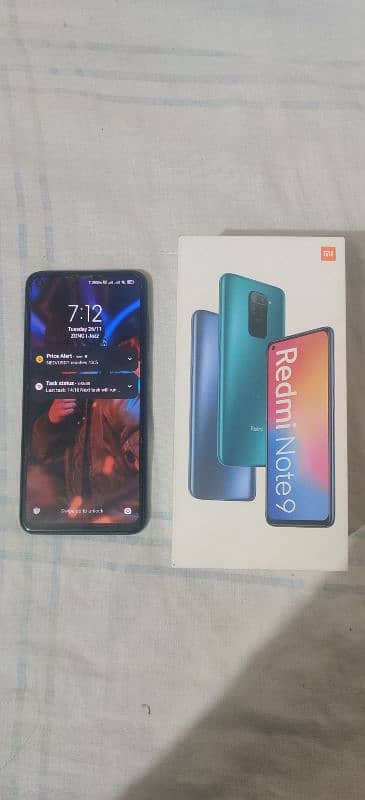 Redmi note 9 4/128 with box 0