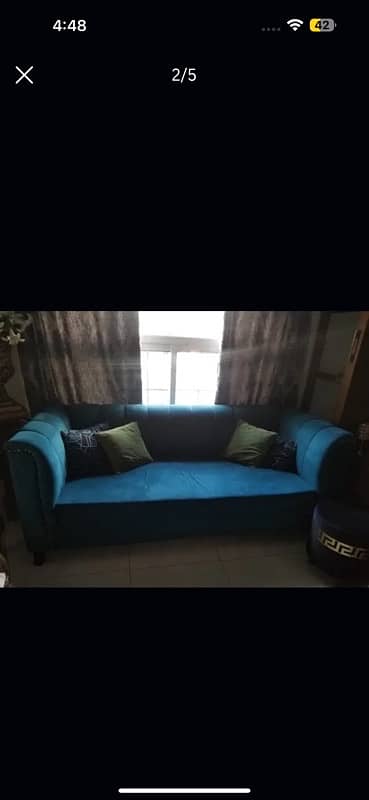 Turquoise 3-2-1 Sofa Set 0