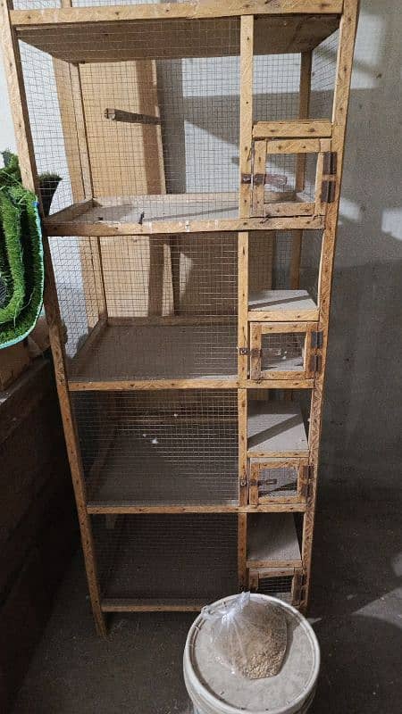 5 portion wooden cage 0