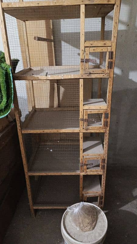 5 portion wooden cage 3