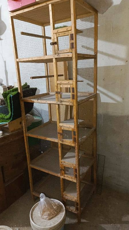 5 portion wooden cage 8