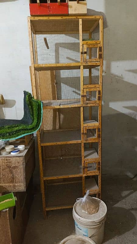 5 portion wooden cage 10