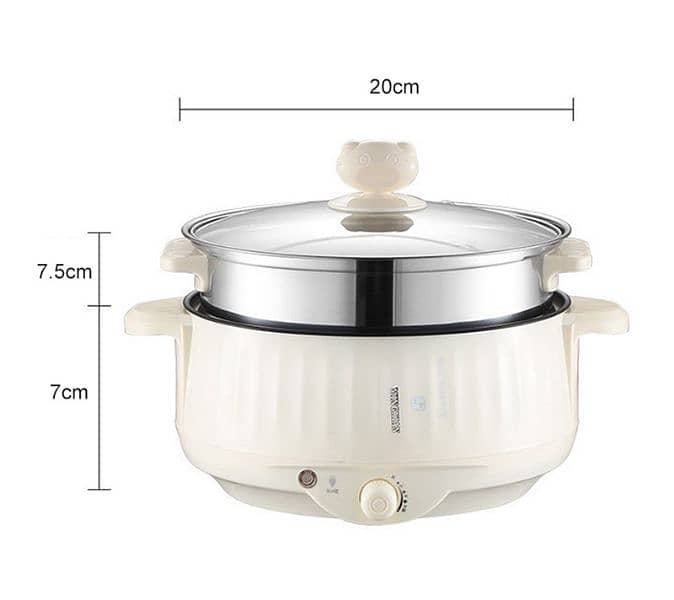 New 24cm multifunction electric cookers double layer non stick pan 5