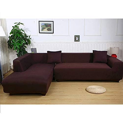 L Shape 7 Seaters Sofa Cover (4+3 Seater)-Cotton Jersey-jumbo size 5