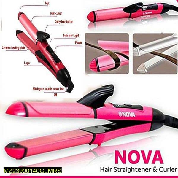 2in1 hair straightener and curler 0