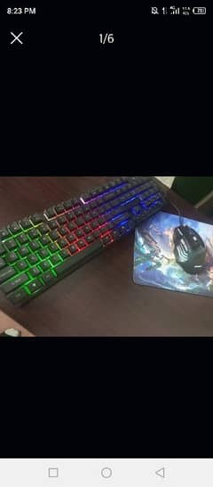 Gaming keyboard, gaming mouse and gaming pad set only 1 month use