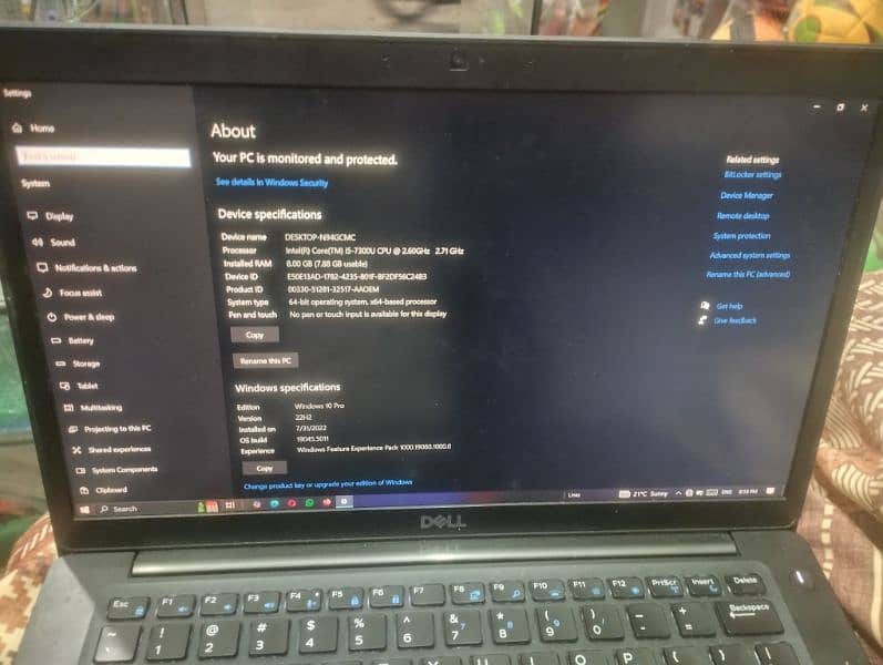 Dell Laptop Core i5 7th Gen 11