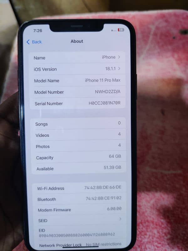 Iphone 11 pro Max Pta Approved 64gb All oky 4