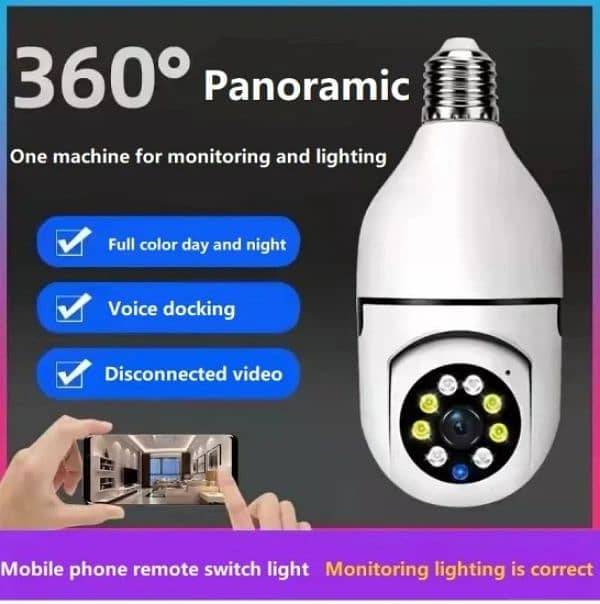 Mini PTZ full HD Camera with Bulb E27 Socket 1