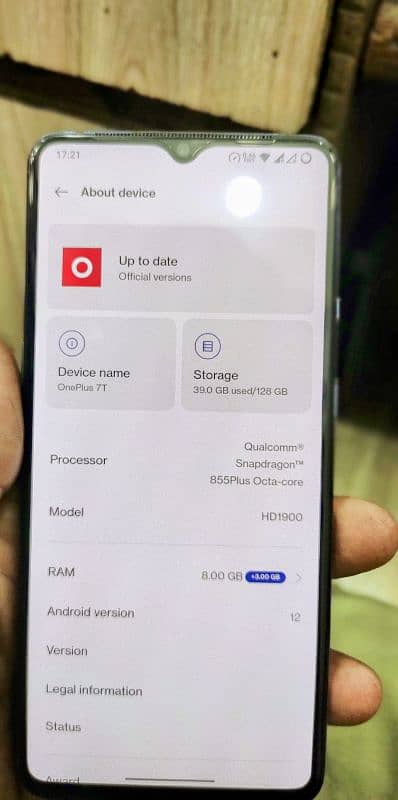 OnePlus 7t    8/128 new condition hai 1