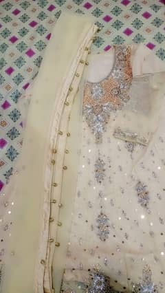 Embroidery 2 piece frock