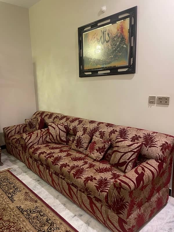 TEN SEATER SOFA SET ALONG WITH CUSHIONS FOR SALE 1