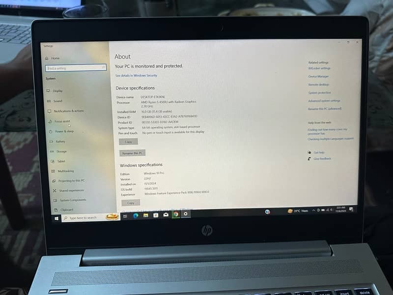 Hp pro book ryzen 5 10 generation 4