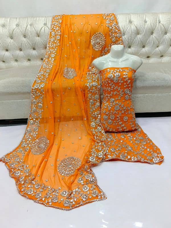 Multani Handwork gotta trending suit,Free delivery 5