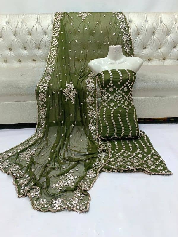 Multani Handwork gotta trending suit,Free delivery 11