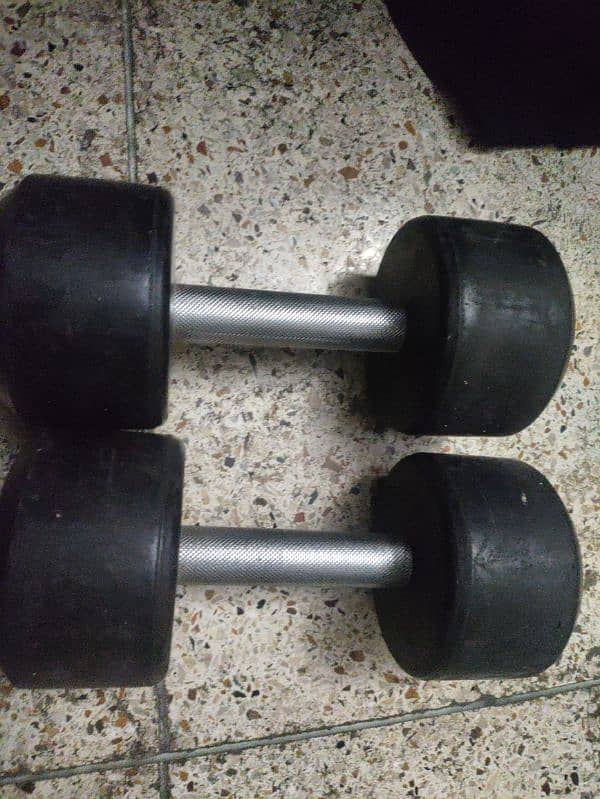 pair of two dumbbells 4kg with handgripper 2