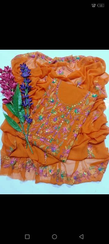 Beautiful bor kcha tanka shiffon garnteed suit,Free delivery . 13