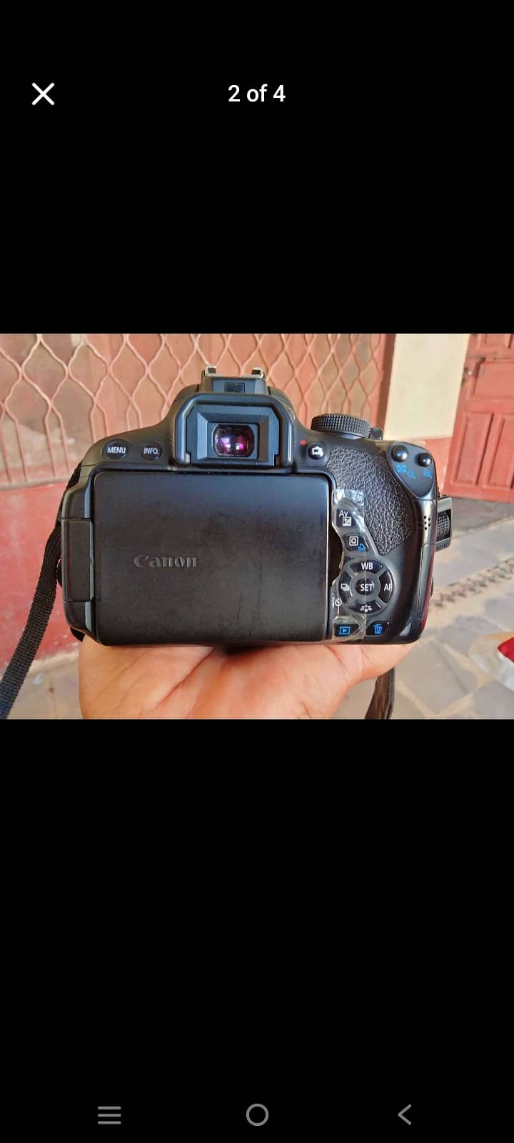 Canon 700d with kit lens bag, 2 batterys and card 2