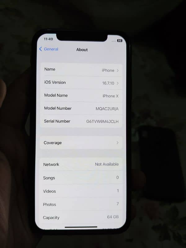 Iphone X 64gb ( Pta Approved ) 6