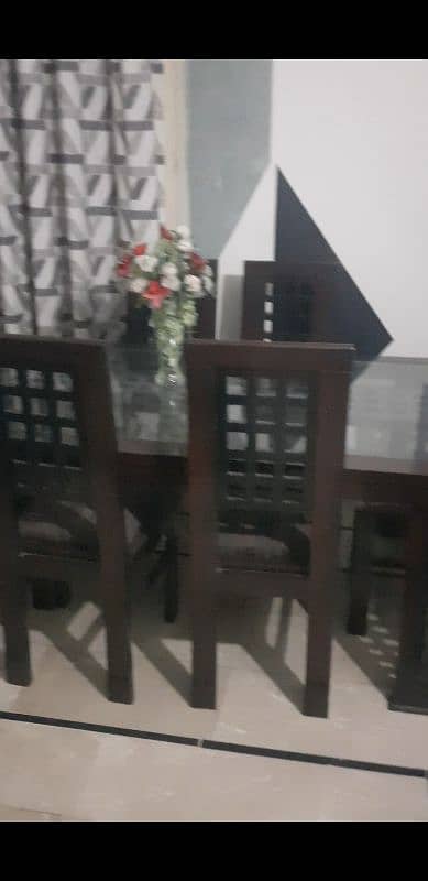 6 seater pure wooden dining table 0