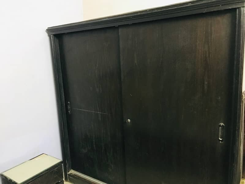 Wooden 2 doors sliding cupboard 1