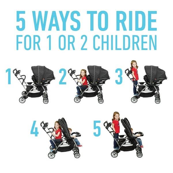 Two Seater Graco UK Imported Stroller 12