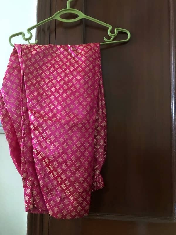 3 piece chiffon suit with banarsi trouser. 0