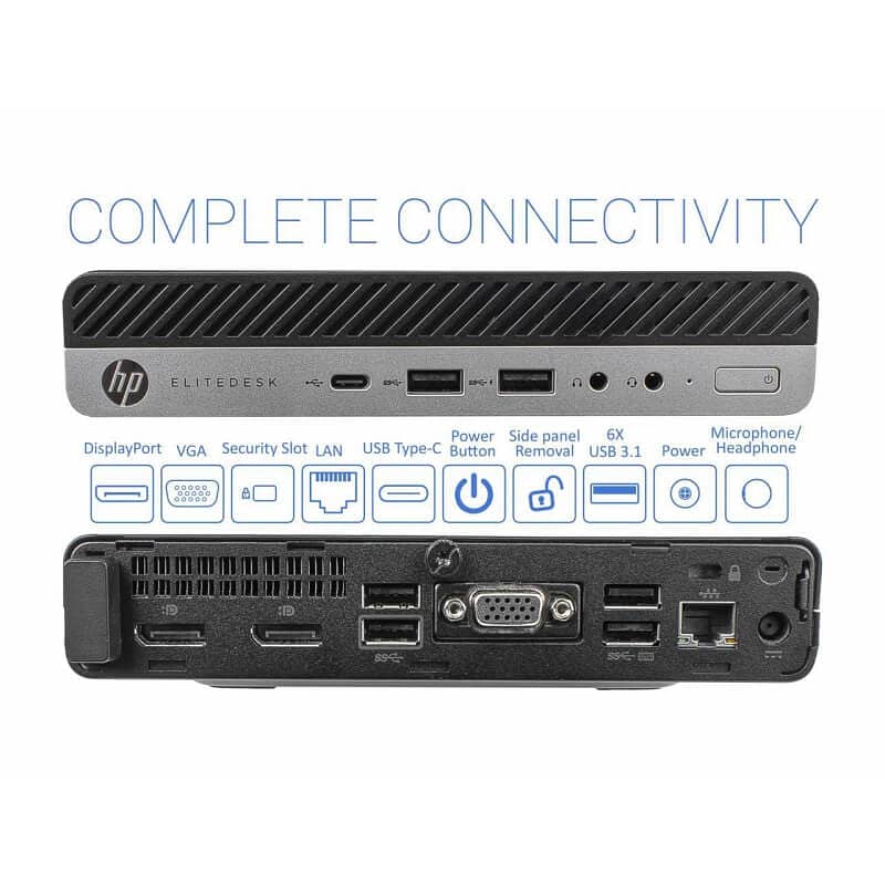 HP EliteDesk 705 G4 Amd Ryzen 3 Gaming Mini PC 0