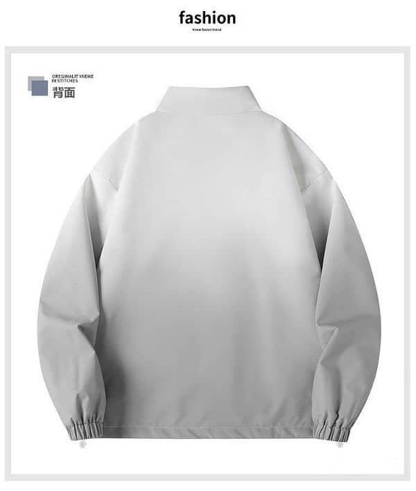 imported breathable zipper hooded unsex jacket white 0