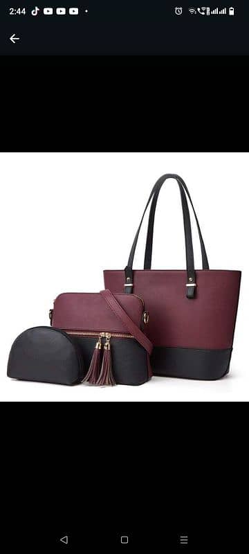 Ladies bags Women Shoulder 3pc Bags for Girls 0