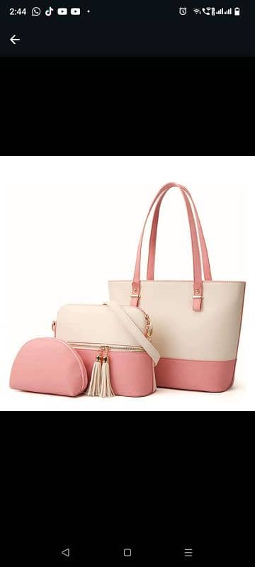 Ladies bags Women Shoulder 3pc Bags for Girls 4