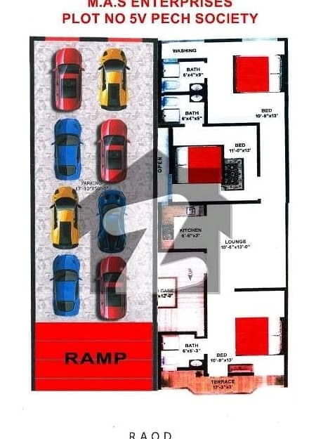 Booking Available  In PECHS Block 2 Upper Portion Sized 100 Square Yards For Sale 2