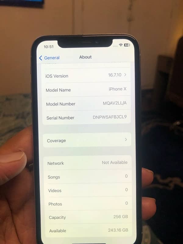 IPhone X 256GB MEMORY NON PTA 7