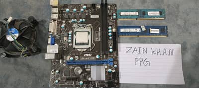 Selling core i5 3rd gen processor with msi h61 motherboard and 8 gb ra