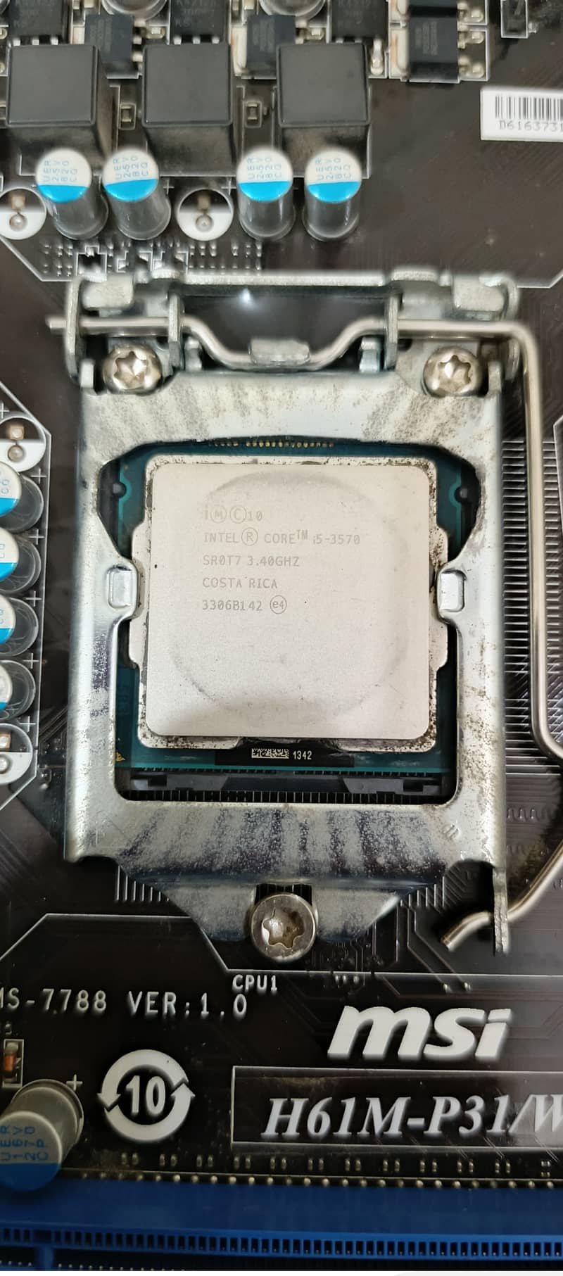 Selling core i5 3rd gen processor with msi h61 motherboard , 8 gb ram 2