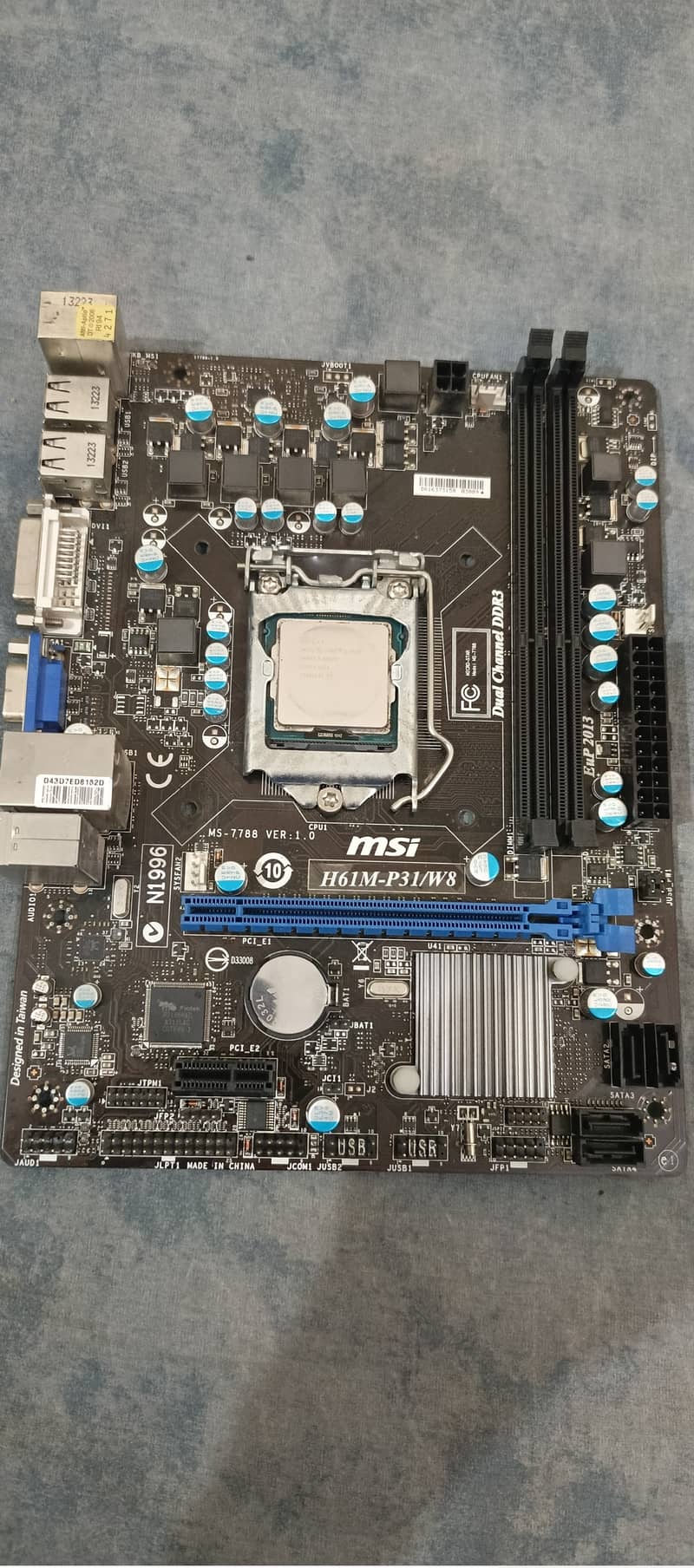 Selling core i5 3rd gen processor with msi h61 motherboard , 8 gb ram 3