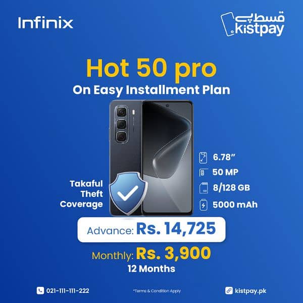 Smartphones on Installment Infinix Smart Hot 40 50 Pro Note50 Pro 7