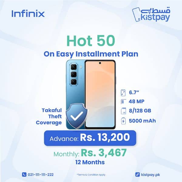 Smartphones on Installment Infinix Smart Hot 40 50 Pro Note50 Pro 8