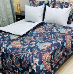 Luxurious 6pcs Double Bed Cotton Printed Razai set