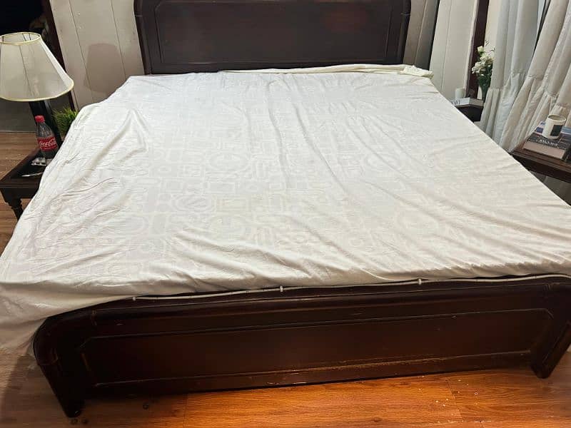 Double Wooden Queen Bed 3